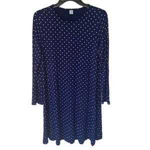 Old Navy Blue And White Polka Dot Dress Size Medium